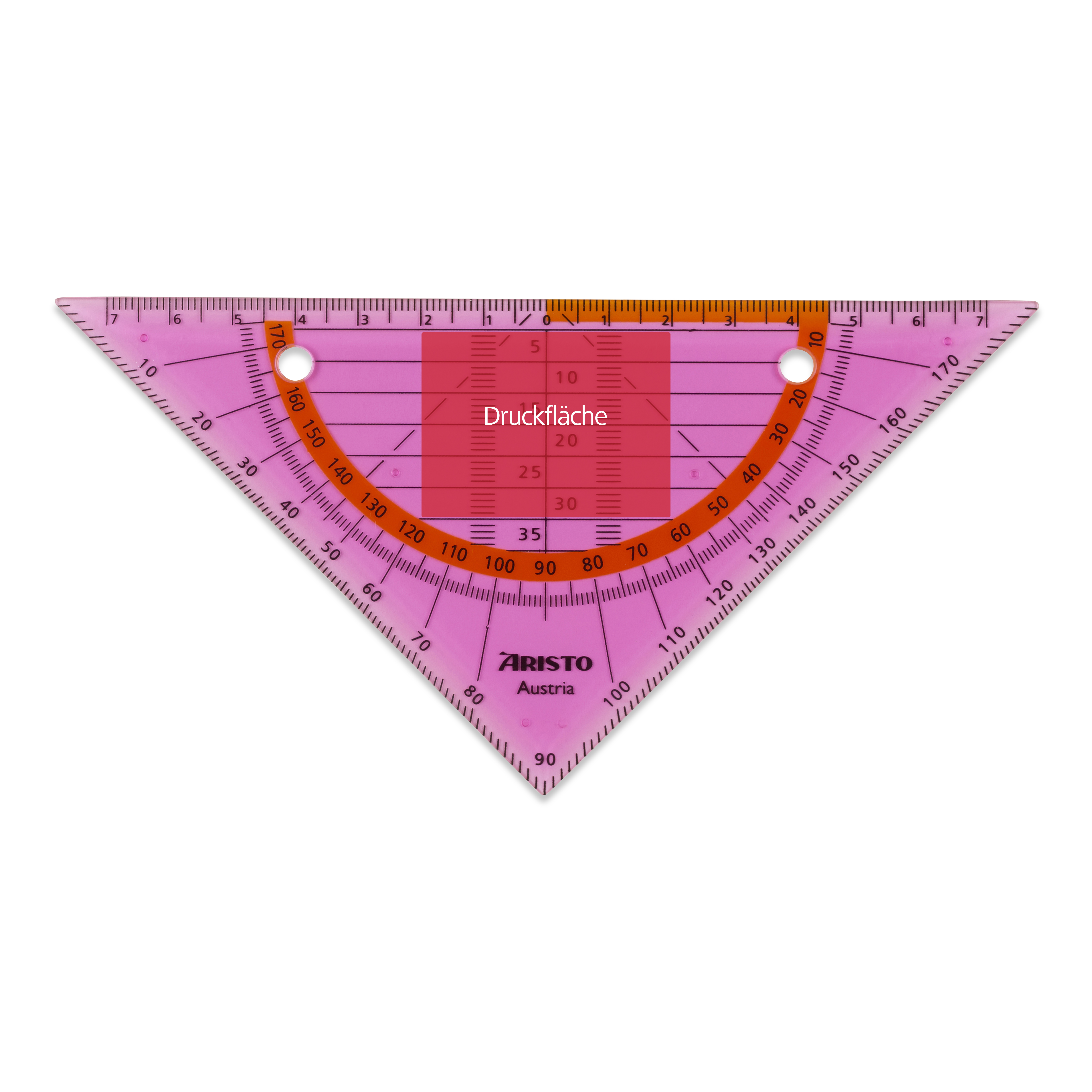 Flex Geometrie Dreieck, 16 cm, neonpink