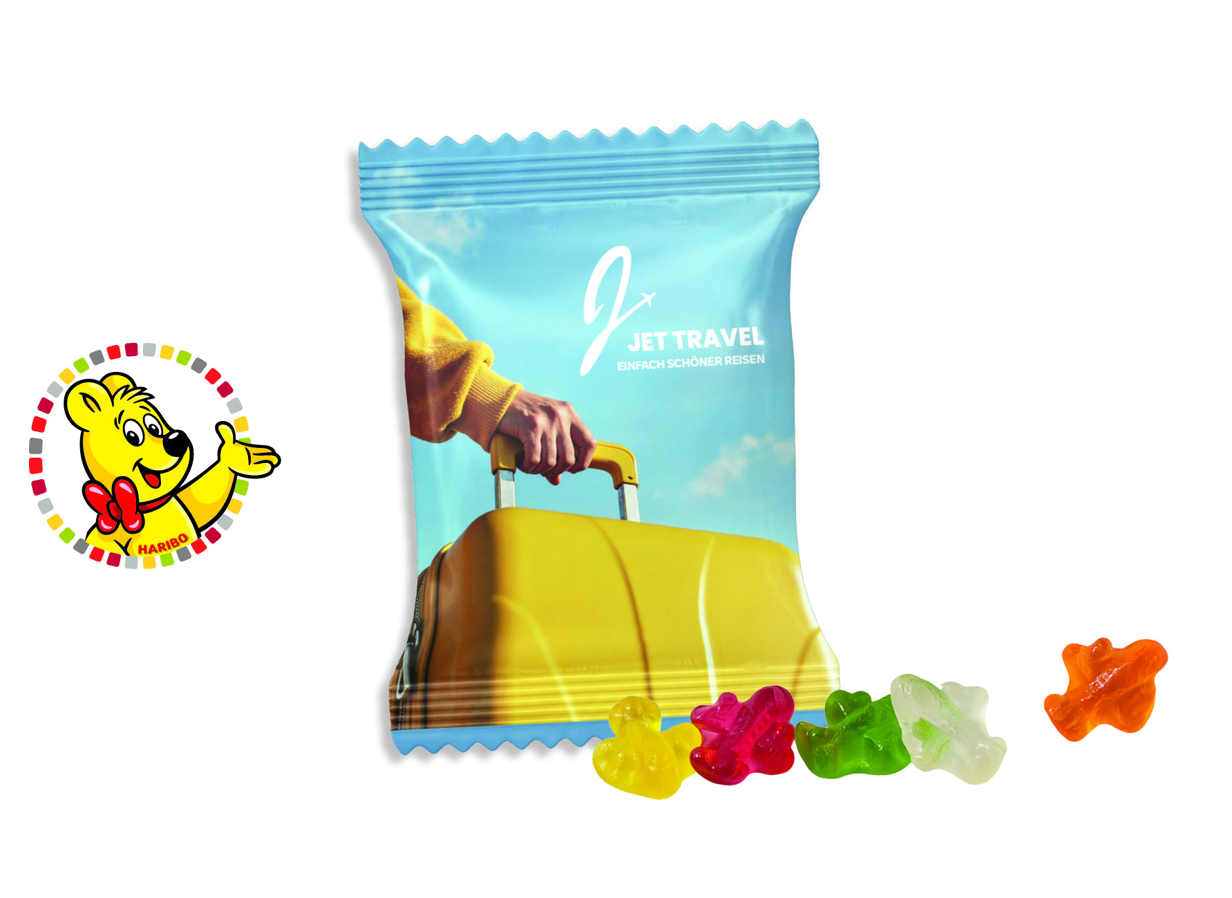 HARIBO Standardformen Werbetüte, Inhalt: HARIBO Flugzeuge - ca. 15 g
