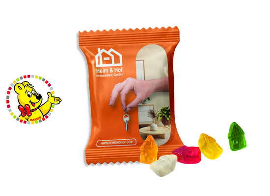 HARIBO Standardformen Werbetüte, Inhalt: HARIBO Häuser - ca. 10 g