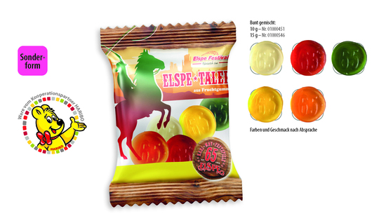 HARIBO individuelle Sonderform Werbetüte, Inhalt: HARIBO Individuelle Sonderform - ca. 15 g - 70 x 90 mm