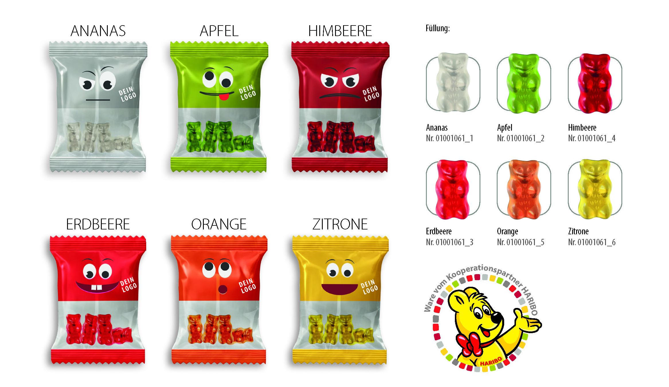 HARIBO Goldbären - Spezial Werbetüte, Inhalt: HARIBO Goldbären - Spezial Ananas