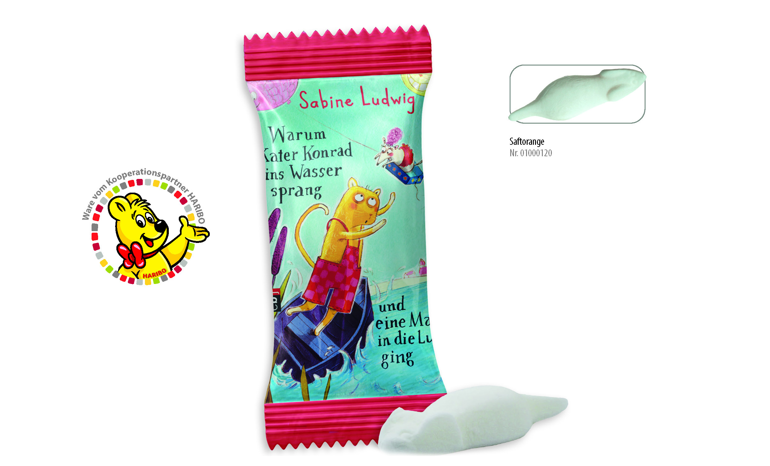 HARIBO Weiße Maus Werbetüte, Inhalt: HARIBO weiße Maus