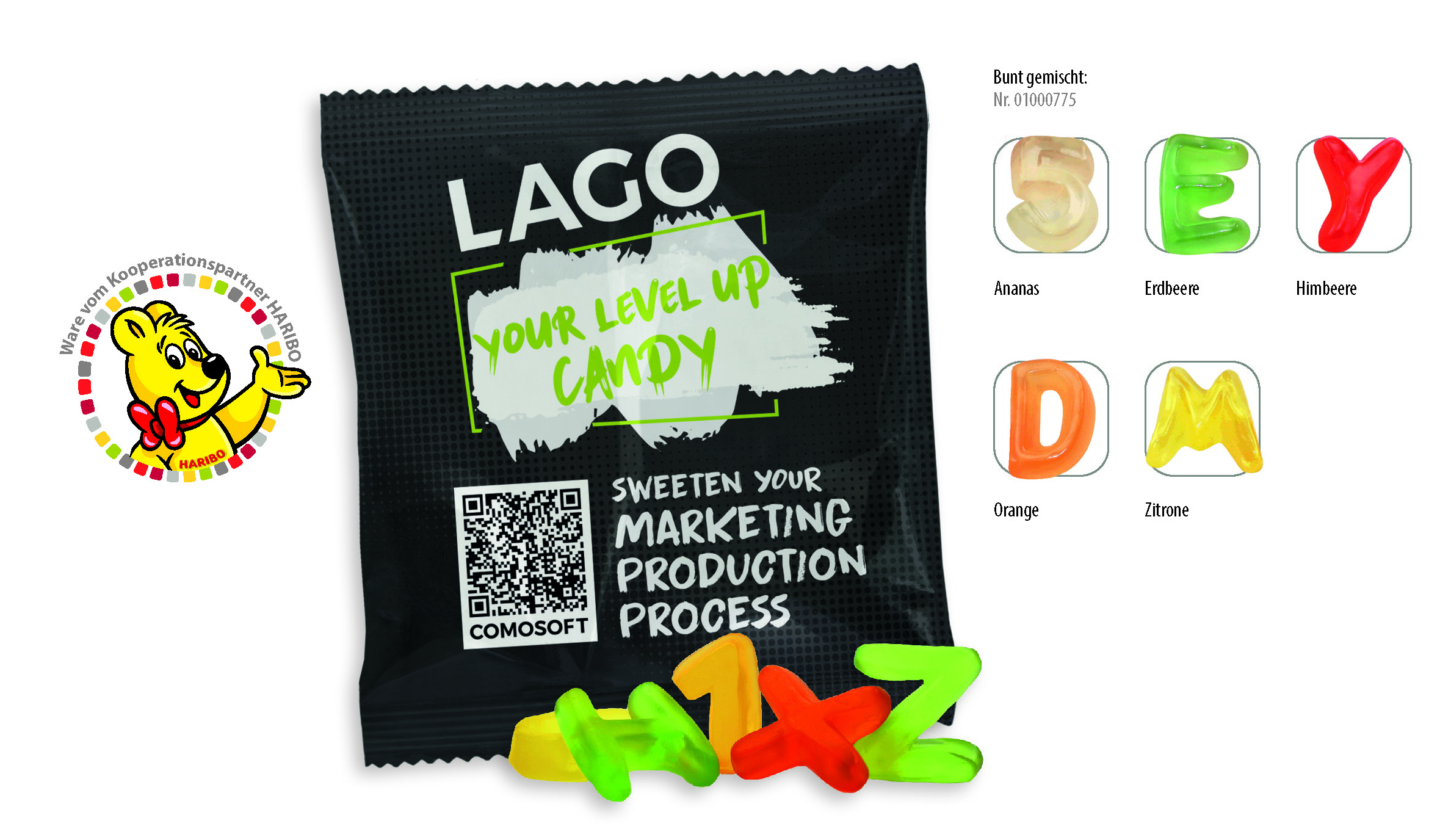 HARIBO Bärenschule Werbetüte, Inhalt: HARIBO Bärenschule