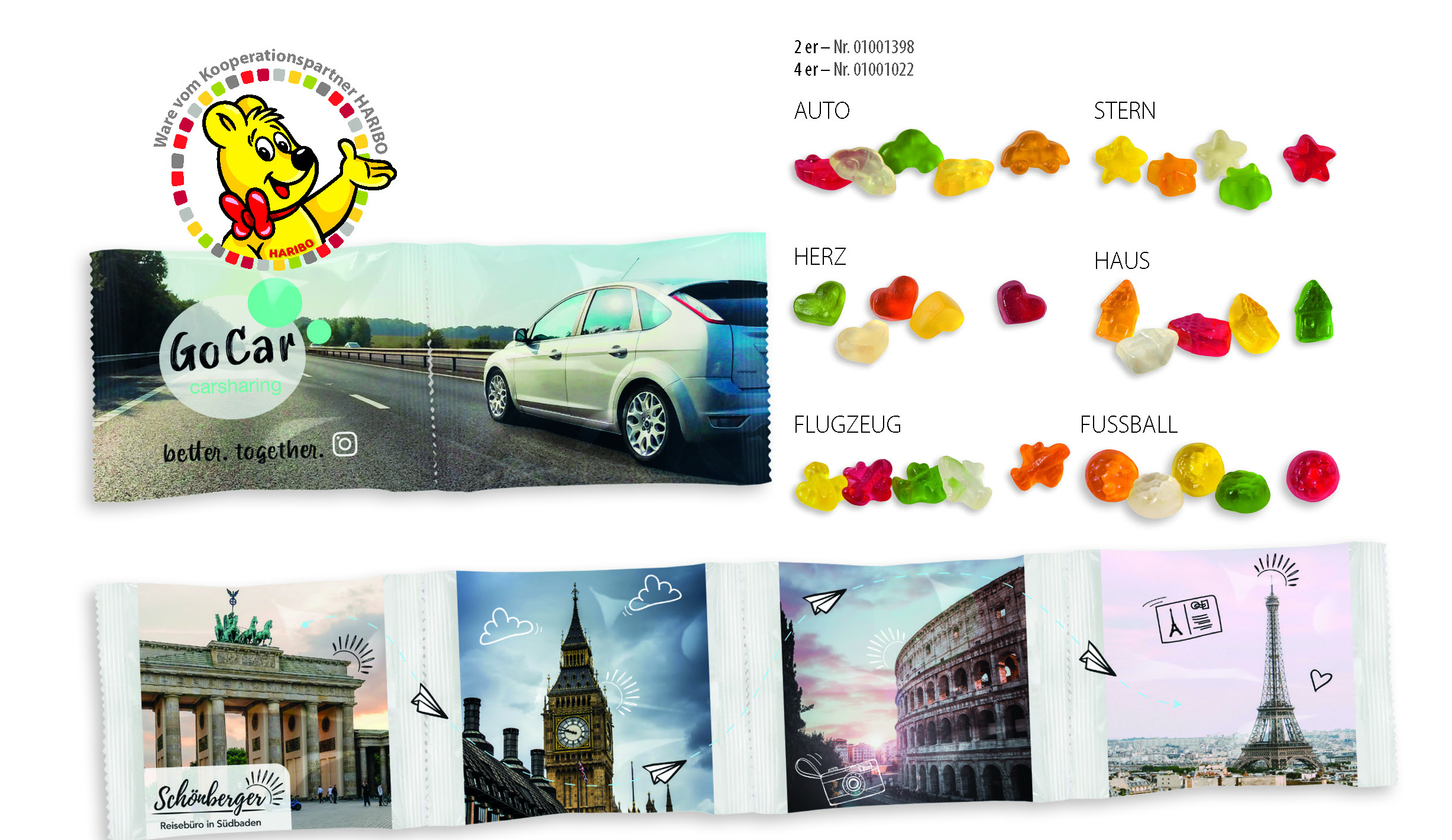 HARIBO Kettenbeutel 2er, Inhalt: HARIBO LKWs