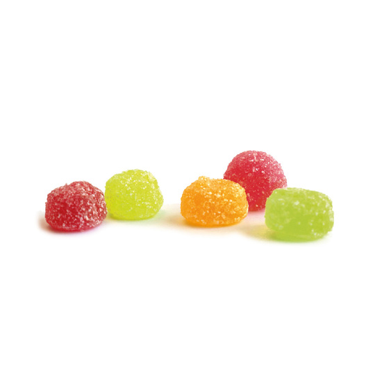 Saure Fruchtsaftberries vegan Werbetüte, Inhalt: Saure Fruchtsaftberries