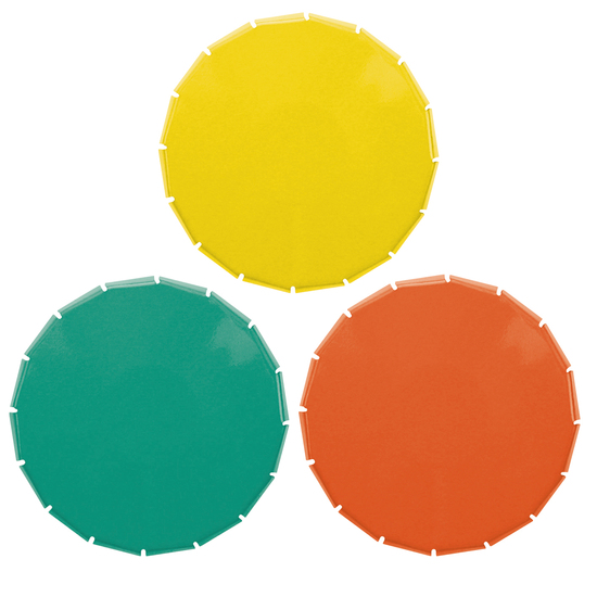 Klick-Dose-45 Duo Colour, Inhalt: Pfefferminz-Pastillen; Stevia - ca. 12 g - orange / weiß