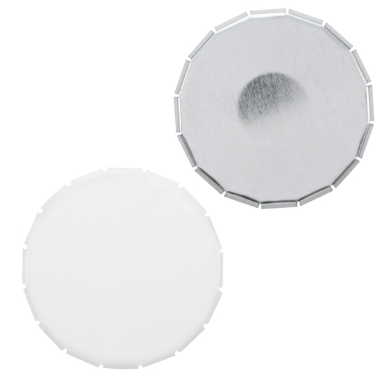 Klick-Dose-75, Inhalt: Pfefferminzdragees (Dose) - ca. 45 g - blank