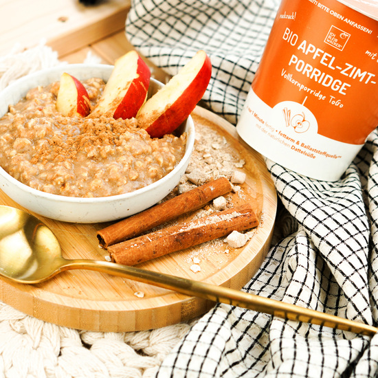 BIO ToGo Meal, Inhalt: BIO Apfel-Zimt-Porridge vegan