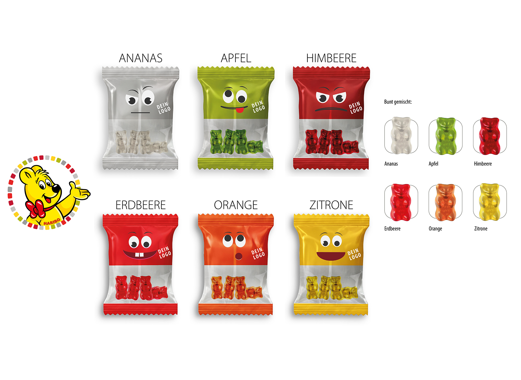 HARIBO Goldbären - Spezial Werbetüte, Inhalt: HARIBO Goldbären - Spezial Ananas