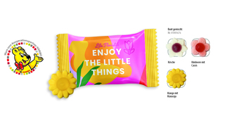 HARIBO Blumen Werbetüte, Inhalt: HARIBO Blumen ca. 7 g