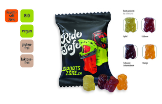 BIO Bärchen vegan Werbetüte, Inhalt: BIO Bärchen vegan ca. 10 g