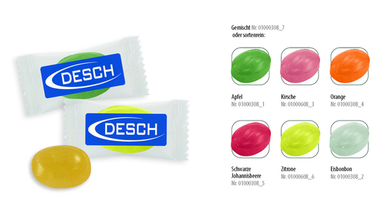 Bonbon Flowpack, Inhalt: Bonbon Apfel