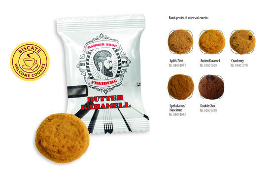 Coffee Cookies Flowpack, Inhalt: Coffee Cookies Apfel, Zimt ca. 9 g