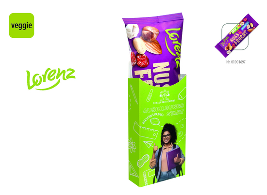 LORENZ Snack Box im Schuber, Inhalt: Nuss & Frucht mit Joghurt Pops ca. 40 g