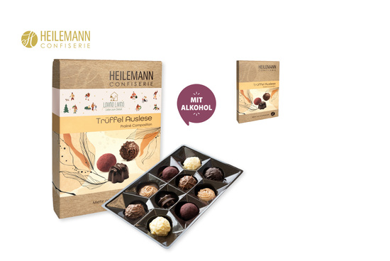 Heilemann Trüffel Auslese im Schuber, Inhalt: Heilemann Trüffel Auslese ca. 125 g