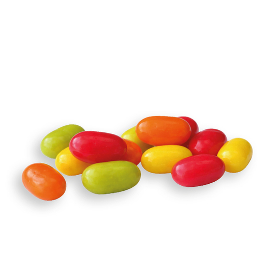 Klick-Dose-75, Inhalt: Bunte Fruchtdragees gemischt (Dose) ca. 45 g Bunte Frucht Dragees  gemischt blank