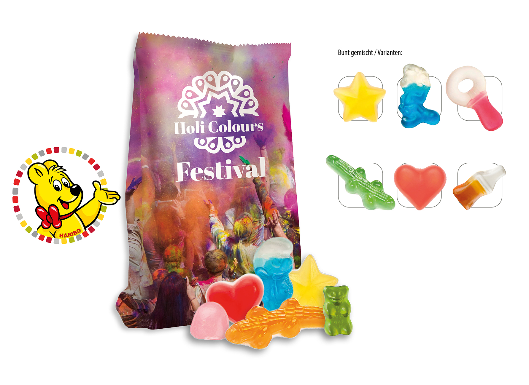 Bodenstandbeutel HARIBO Happy Life 150g, Inhalt: HARIBO Happy Life