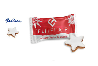 Bahlsen Zimtstern mit Zuckerguss Werbetüte, Inhalt: Bahlsen Zimtstern mit Zuckerguss ca. 5,5 g