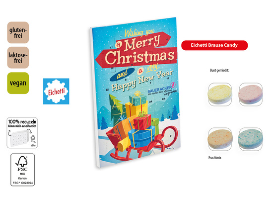 Tisch Adventskalender Eichetti Brause Candy, Inhalt: Brause Candy (Kalender) ca. 75 g