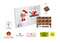 Tisch Adventskalender aus Reinpapier individuell bedruckt, Inhalt: Callebaut Vollmilch Schokolade Kalender ca. 48 g