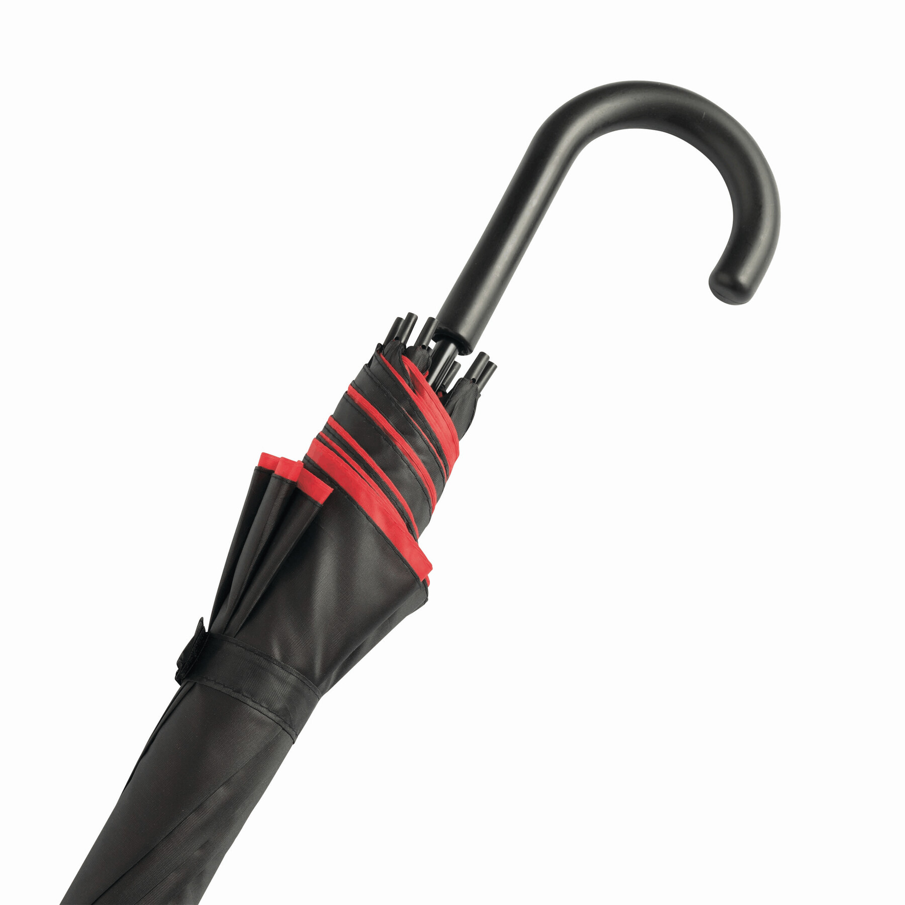 Automatik-Stockschirm DOUBLY, rot, schwarz