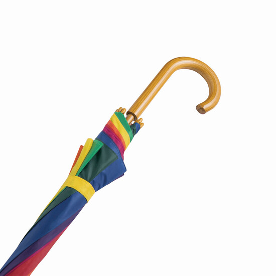 Automatik-Holzstockschirm TANGO, regenbogen