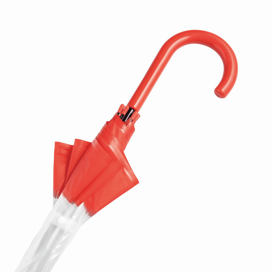 Glockenschirm HONEYMOON, rot, transparent