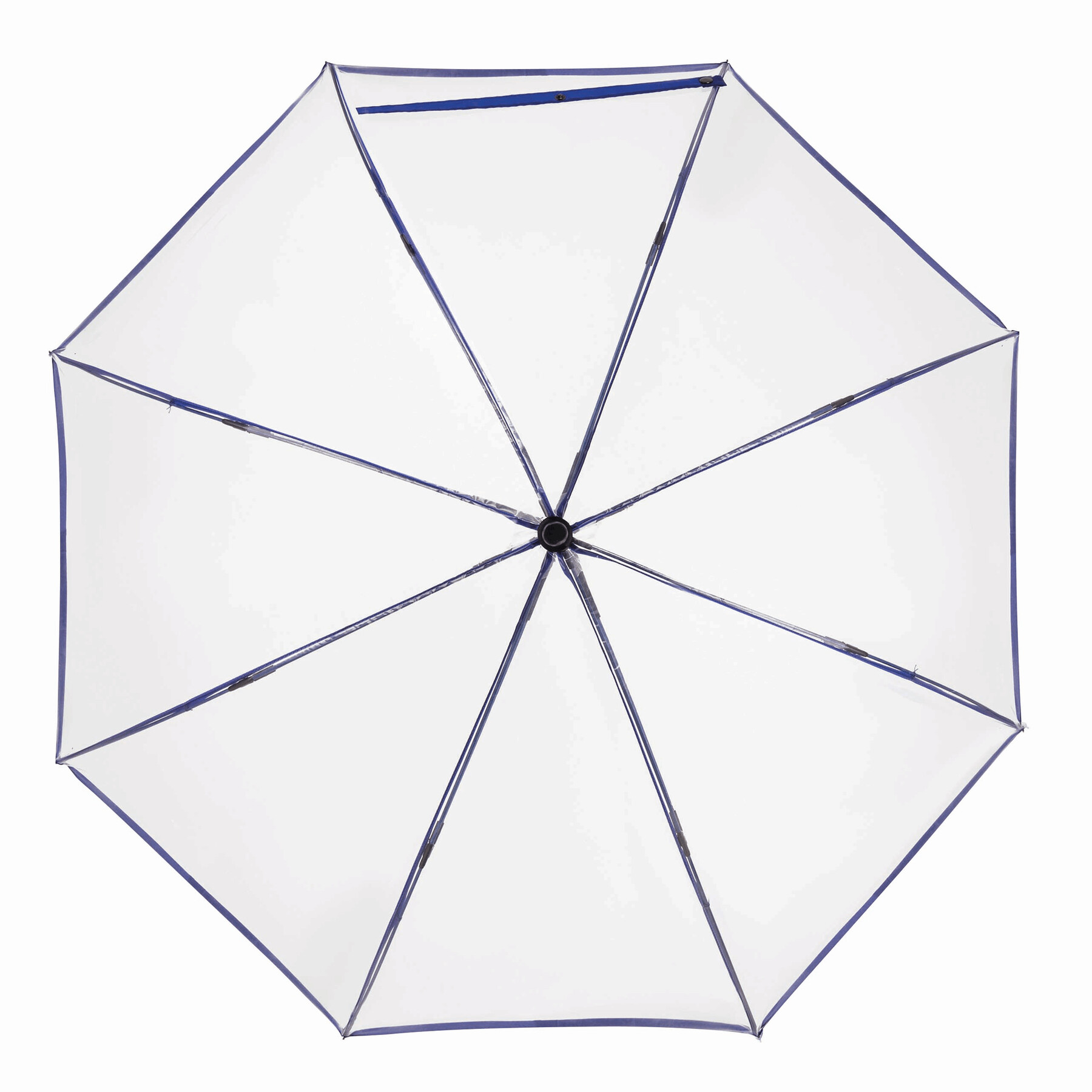 Automatischer Windproof-Stockschirm VIP, blau, transparent