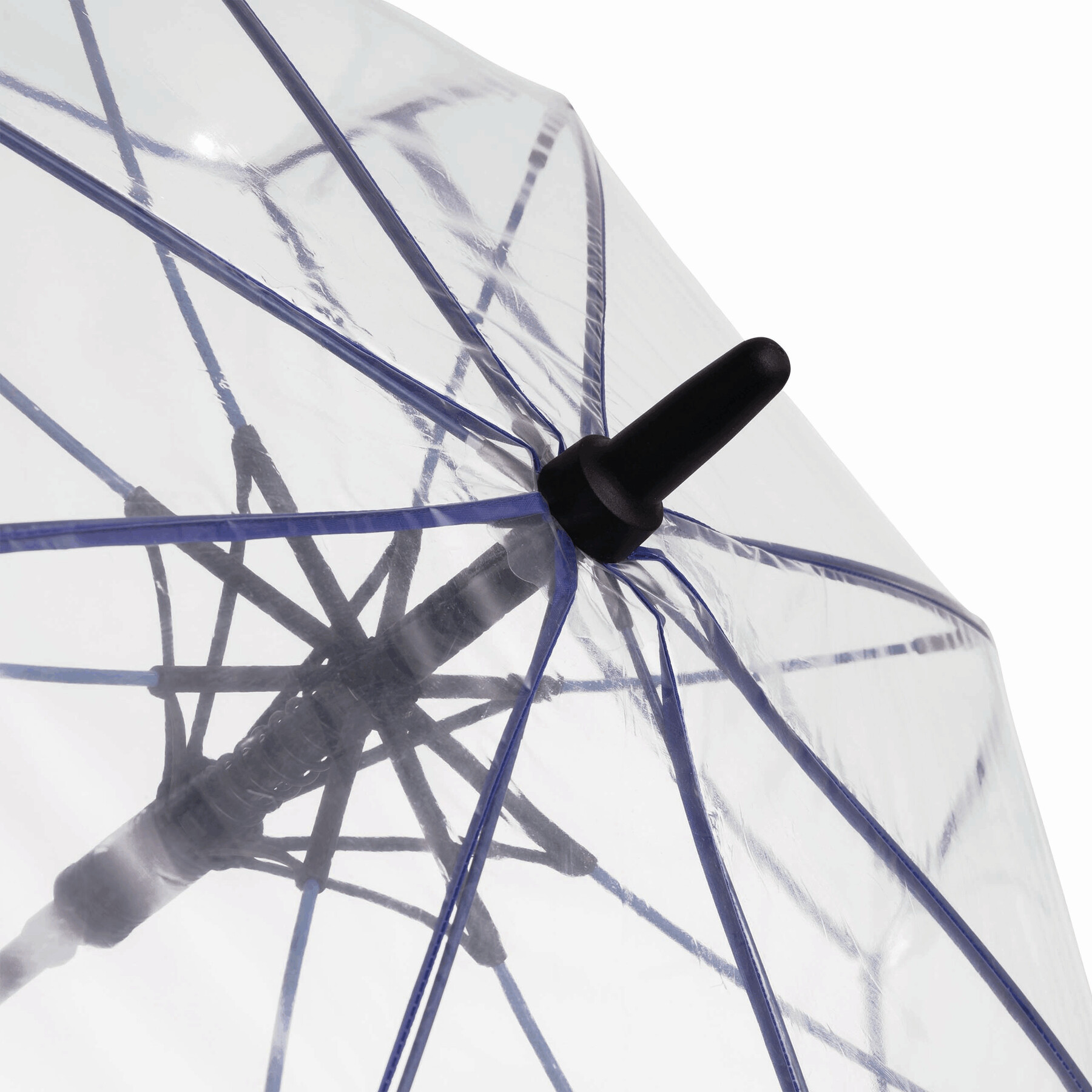 Automatischer Windproof-Stockschirm VIP, blau, transparent