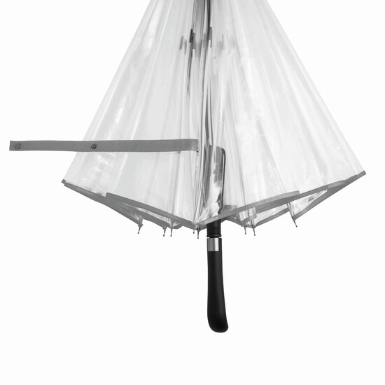 Automatischer Windproof-Stockschirm VIP, transparent, weiß