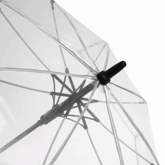 Automatischer Windproof-Stockschirm VIP, transparent, weiß