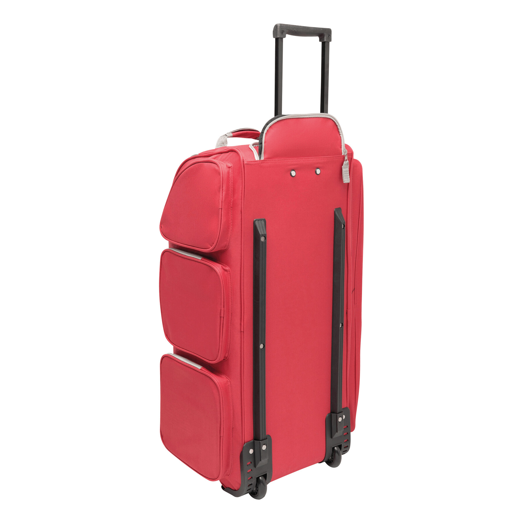 Trolley-Reisetasche 9P, grau, rot