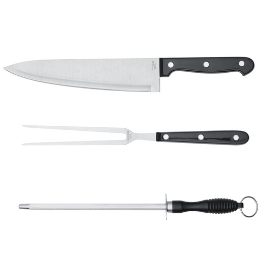 Edelstahl-Tranchierbesteck CARVE, silber