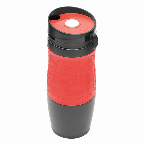 Isolierbecher GOLDEN DREAM, rot, schwarz