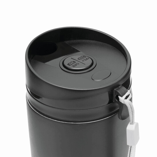 Isolierbecher EARLY MORNING, doppelwandig, schwarz