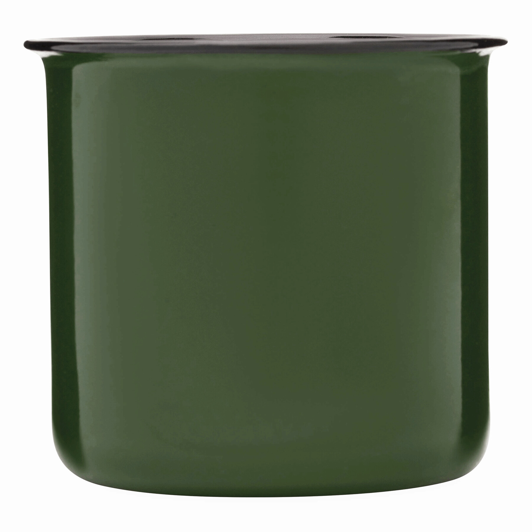 Emaille Becher RETRO CUP, grün, weiß