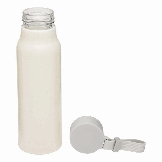 Glas-Trinkflasche ECO DRINK mit Ummantelung, beige