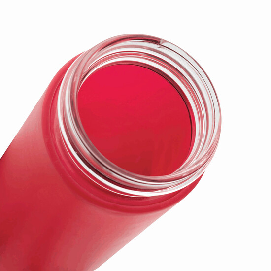 Glas-Trinkflasche ELEGANT DRINK, magenta