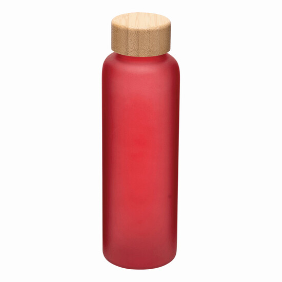 Glas-Flasche TAKE FROSTY, rot