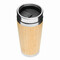 Isolierbecher BAMBOO DRINK, braun, silber