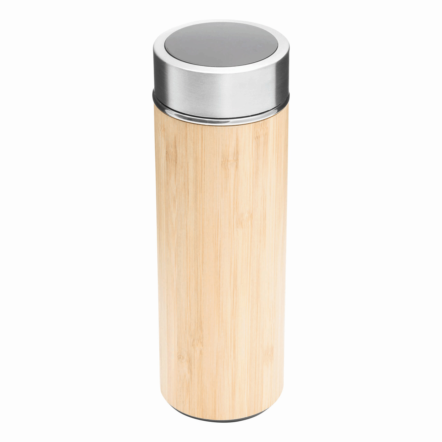 Isolierflasche BAMBOO TEMP, braun, silber
