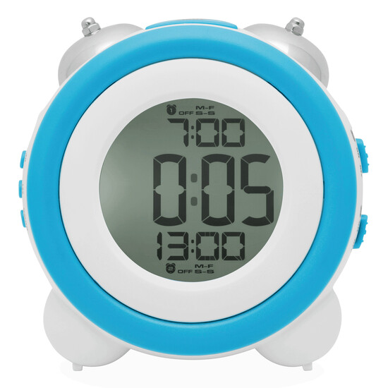 Wecker MODERN RETRO, blau, weiß