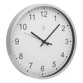 Funk-Wanduhr URANUS, silber, weiß