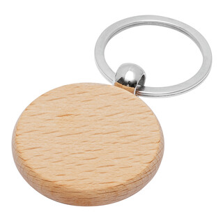 Schlüsselanhänger WOODS, braun, silber