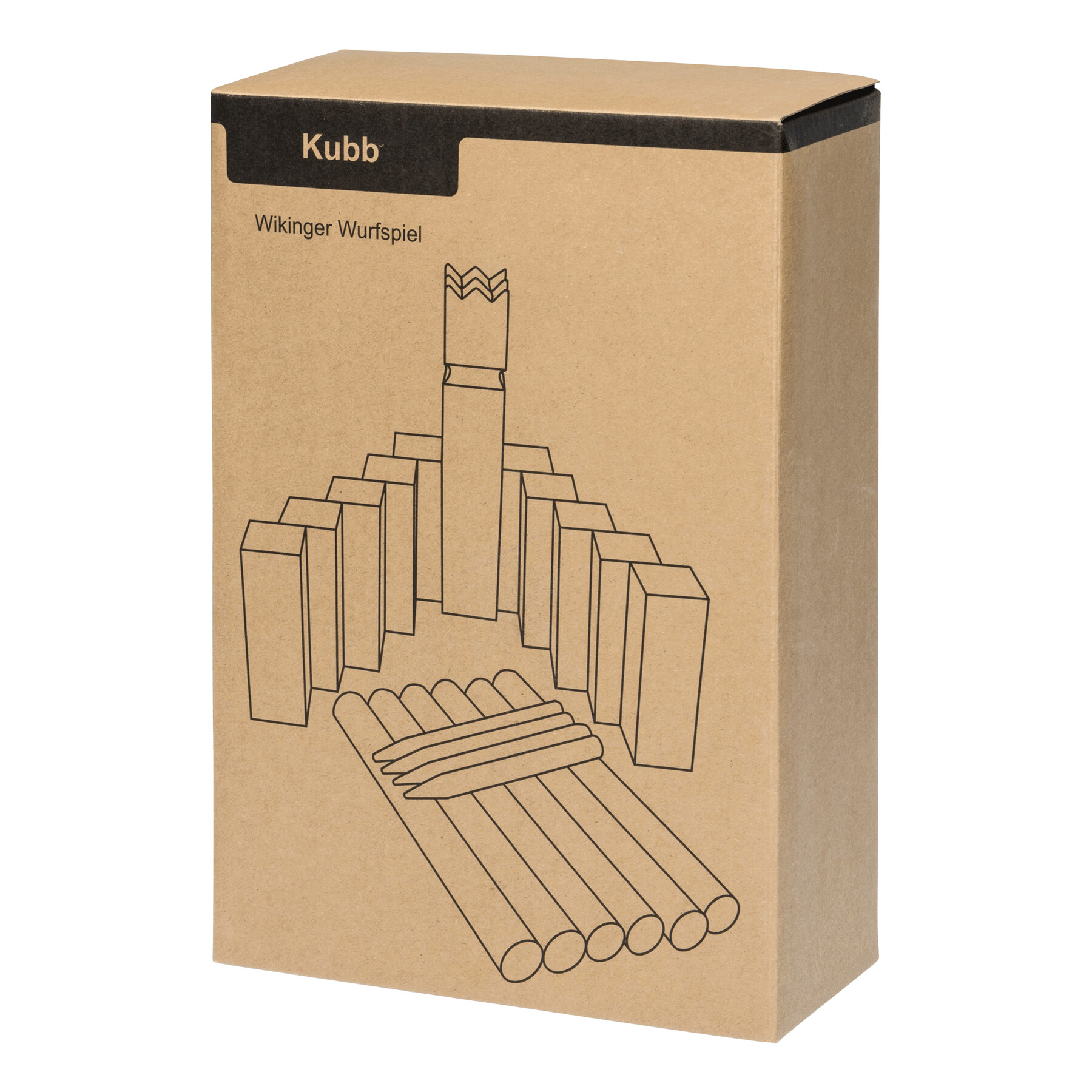 Wikinger Wurfspiel KUBB, braun