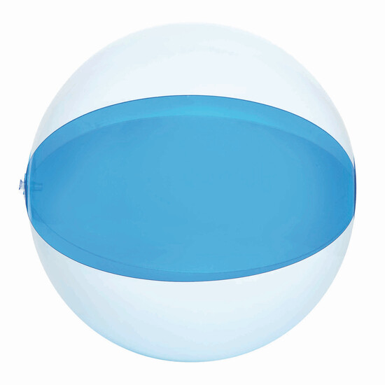 Strandball OCEAN, transparent blau, weiß