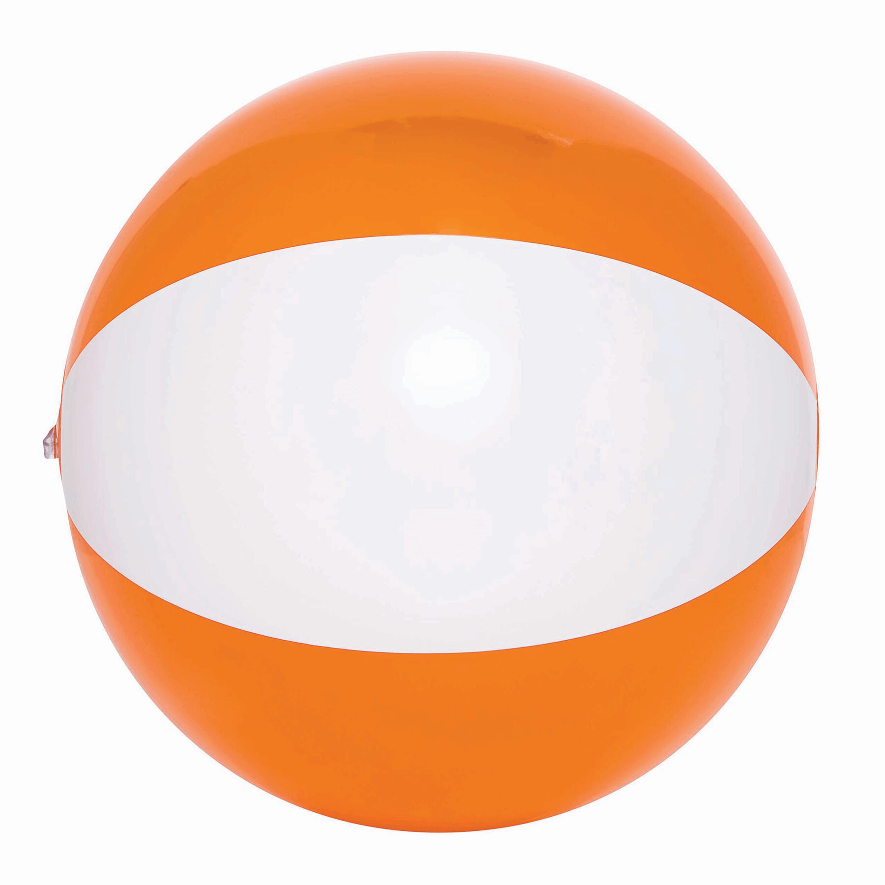 Strandball OCEAN, transparent orange, weiß