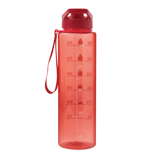 Sport-Trinkflasche AQUA LEVEL, rot