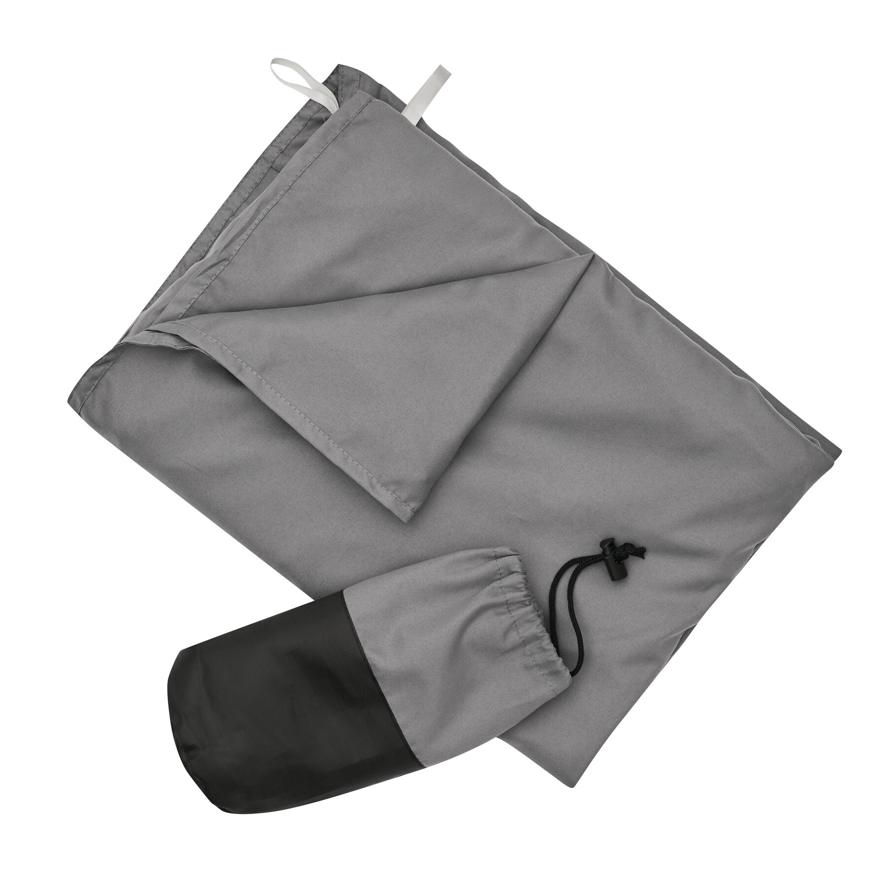 Reiseschlafsack VACATION VIBES, grau, schwarz