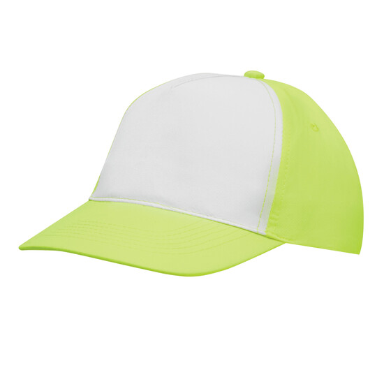5-Panel-Cap SHINY, gelb, weiß
